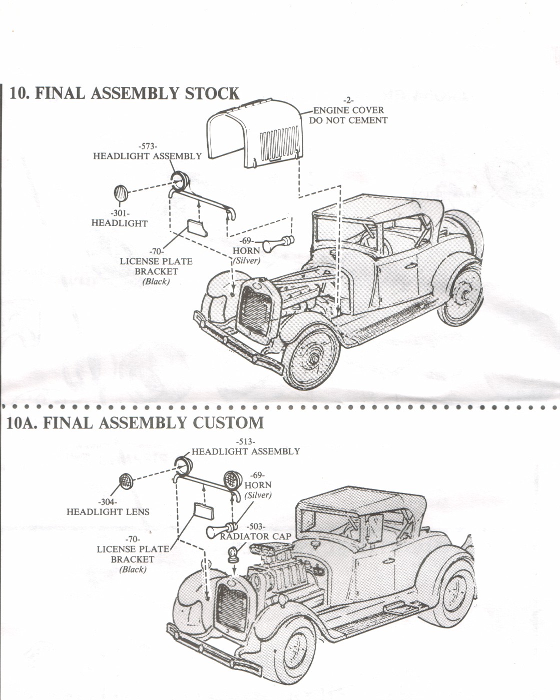 Photo: 1929 Ford ModelA Roadster #6572 1989 AMT ERTL Instructions 10 ...